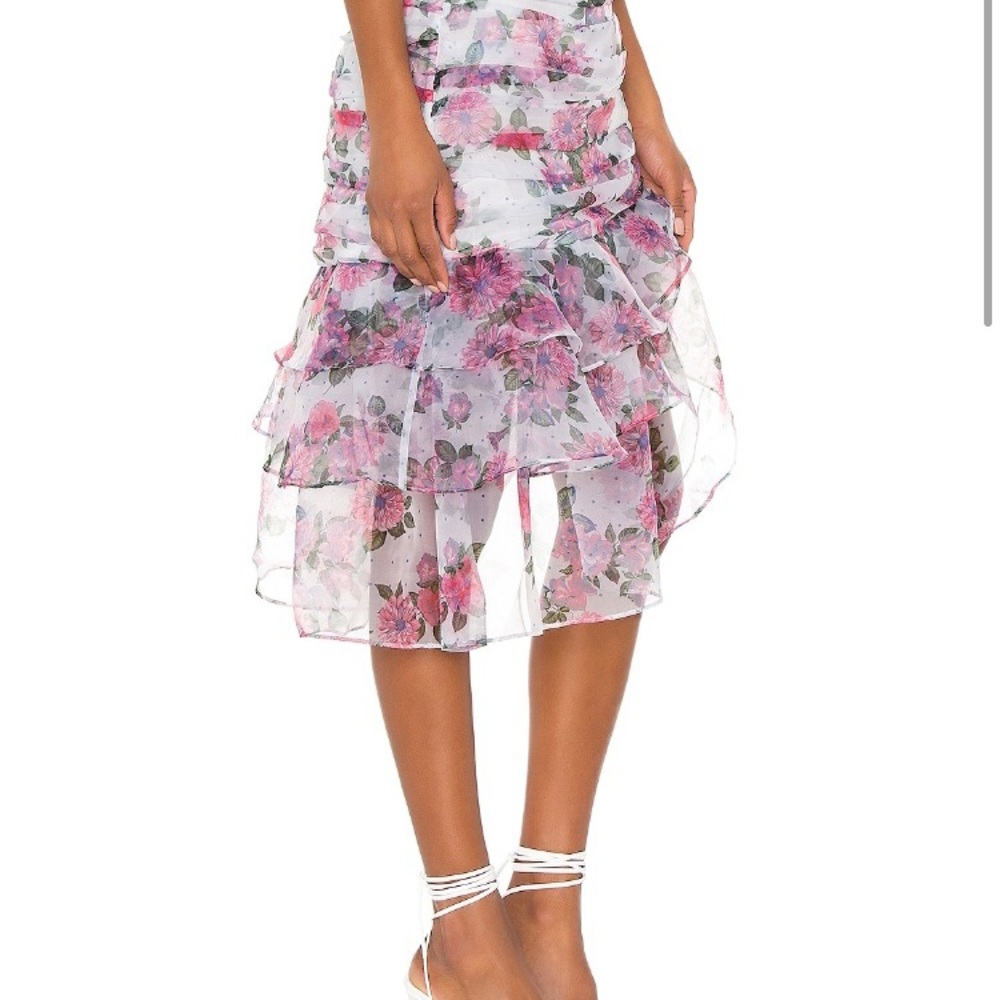 For Love & Lemons- Asymmetric Ruffle Skirt - Picture 3 of 5